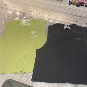 SoulCycle Tank Tops bundle Lime Green and Charcoal